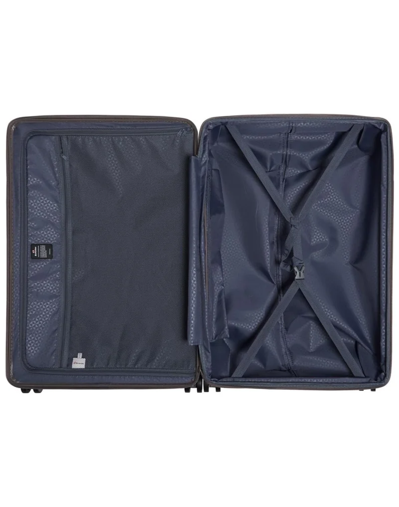 Echolac  sense 56+67+78 cm hardcase expandable 4-double wheeled 3 piece luggage trolley set - brown  | Best Price UAE